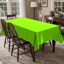 1Pc/4pcs Solid Color Tablecloth, Plastic Tablecloth 54 * 108inch Multi-Color Optional Peva Material, Rectangular Tablecloth, Suitable For Birthday, Wedding, Banquet, Party Desktop Decorations