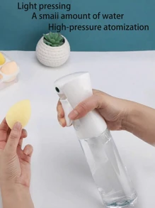 1 pieza Botella pulverizadora de alta presión, Limpiador líquido de baño sencillo, Botella pulverizadora de limpieza, Rociador facial de niebla fina, Mini vaporizador de desinfección de alcohol, Envase para tónico, Botella pulverizadora de baño Decoración de baño del hogar Regreso a clases de verano