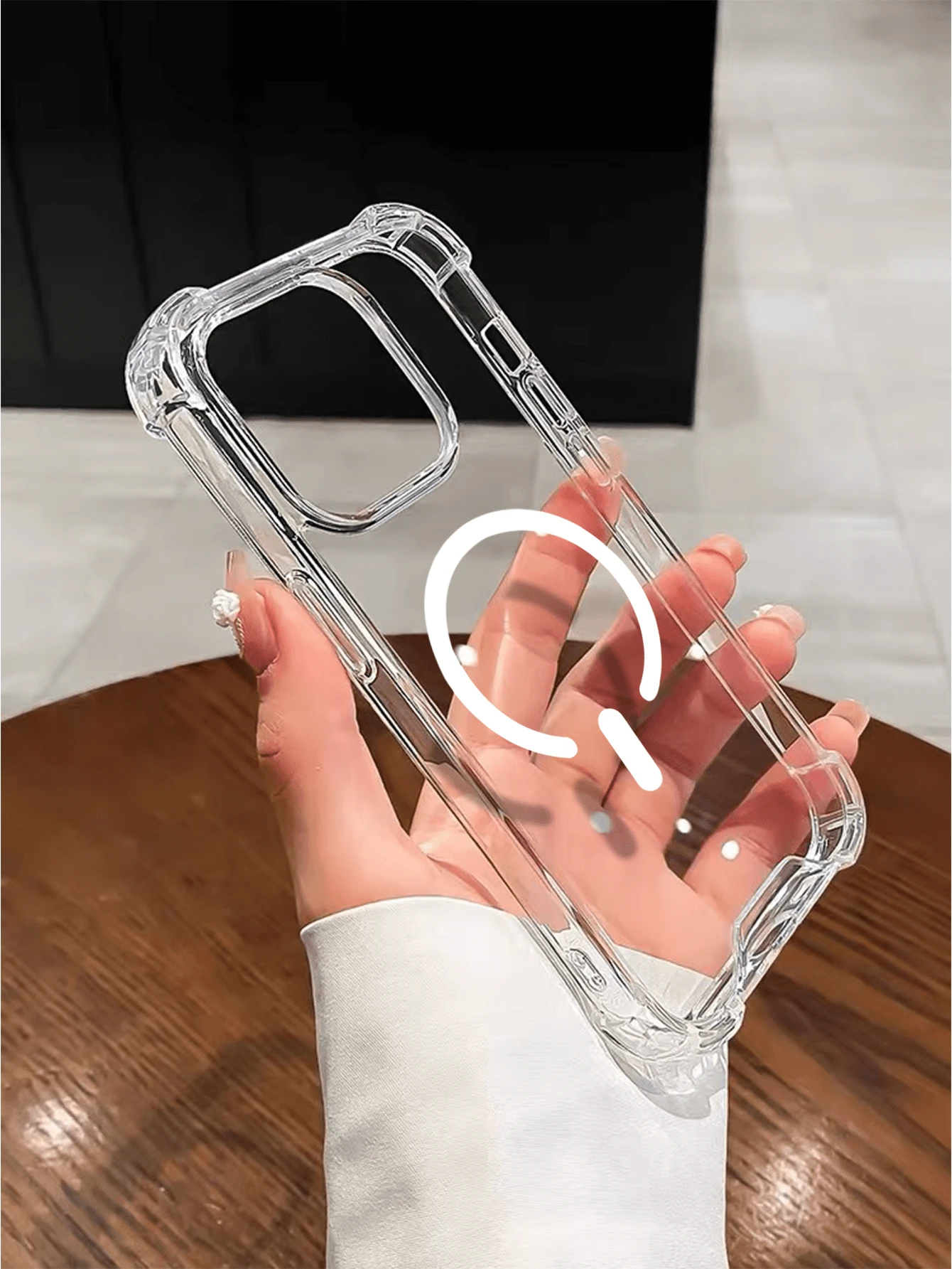 1 件亚克力加厚简约优质磁性手机壳适用于 iPhone11、11Pro、11ProMax、12、12Pro、12ProMax、13、13Pro、13ProMax、14、14Pro、14Plus、14ProMax、15、15Pro、15Plus、16、16Pro、16ProMax、16Plus 防水防震防摔防刮