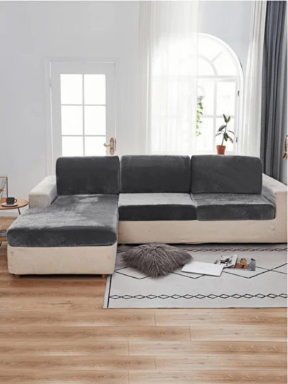 1PC Ultra-Soft And Thickened Fabric Non-Slip Elastic Sofa Cushion Cover Sofa Dustproof Cushion Cover Pet Anti-Dirty Waterproof And Dustproof A Backrest Cover Single Seat Double Seat Three Seat Four Seat Spring, Summer, Autumn And Winter Four Seasons