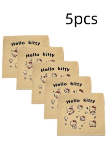 Sanrio 5/10 pezzi di borsette di stoccaggio in pelle di mucca a tema Hello Kitty, borsette per bracciali, borse carino da cartone animato, buste regalo, buste a bolle autoadesive, buste per imballaggio e stoccaggio