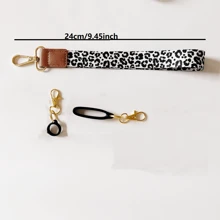 1 Set Cigarette Accessory Anti-Lost Kit, Includes 1pc Black & White Leopard Wrist Strap, 2pcs Different Size Lobster Silicone Rings, Smoking Accessories, Cigarette Storage, Cigarette Holder Case, Sigaretten Doos