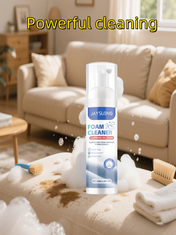 1pc/2pcs Fabric Sofa Foam Cleaner Penetrates Deep Into The Fibers Of The Sofa To Break Down Stubborn Stains And Keep The Sofa Clean For A Long Time.