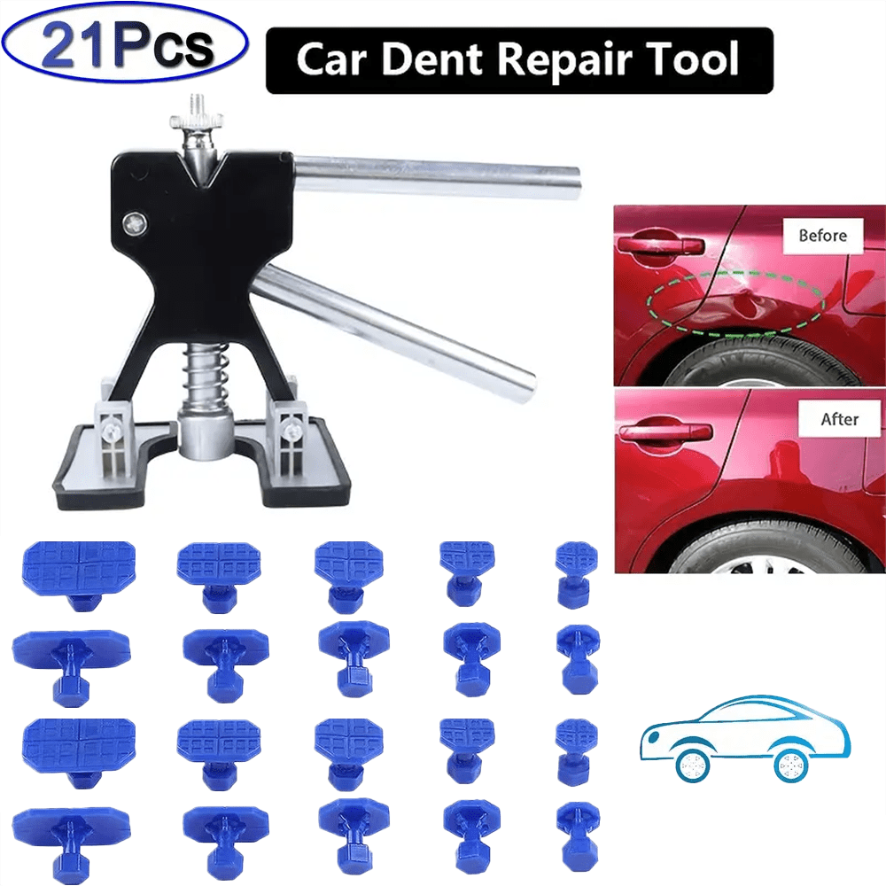 21 pezzo Rimozione denti di vernice professionale per auto, Attrezzo per riparazione carrozzeria, Set di attrezzi per riparazione ammaccature auto con ventosa, adatto per set di attrezzi di riparazione ammaccature auto