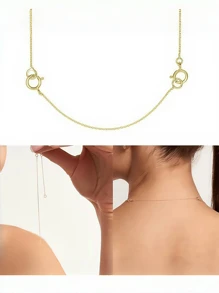 3Pcs Golden Stainless Steel Necklace Extender Chain Necklace Extenders Tail Chains For Bracelet Anklet Stainless Steel Chain Extenders For Jewelry Making