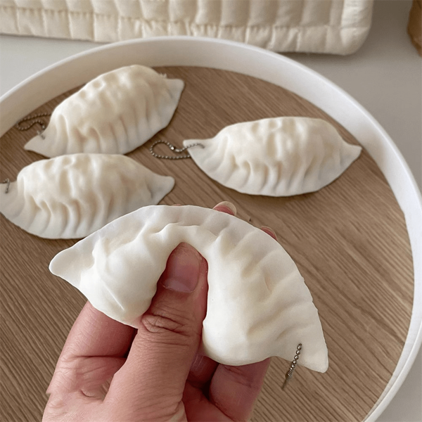 Realistic Food Play Dough Dumplings, Japanese Fried Dumpling Squeezy Toy, Realistic Food Simulation Korean & Japanese Accessories
