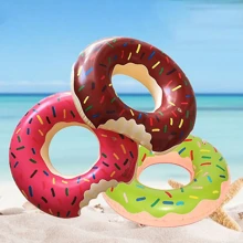 1 Stück Schwimmring, Sommer Schwimmreifen und Pool, aufblasbarer runder Schwimmring, tragbarer Donut Schwimmring für Outdoor-Partys und Strand, Strandutensilien, Strandaccessoires