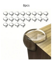 50/20/10/8/6/5/3/1 pièce Set de protections de coins en silicone, coussinets de protection de meubles, convient pour les tables, les chaises et les lits - Design transparent, idéal pour les cadeaux de Noël, Halloween et Thanksgiving, aide à prévenir les blessures, ajustement sans couture, offre une protection - Multicolore - Voir 19
