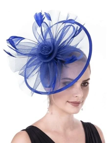 1Pc Fascinators Hats For Women Fancy Tea Party Hats Kentucky Derby Hats Feather Hair Clip For Wedding Party Church Hats
