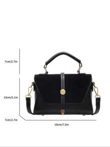 Bolsa cuadrada mini nueva de 2025, combinación y PU, bolso de hombro compacto retro, bolso cruzado para uso diario, citas, regalo