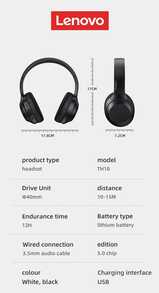 Lenovo TH10 New TWS Bluetooth Earphones, Low Latency, Long Battery Life, Gaming Earphones, Comfortable Breathable Sports Earphones, Chinese Packaging, Chinese Manual - White - View 8