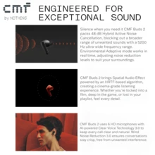 CMF By Nothing Buds 2 橙色，11 毫米 PMI 驱动器，配备 Dirac Opteo，48dB 混合 ANC，长达 13.5 小时不间断音乐，6 个高清麦克风，配备清晰语音技术 3.0，空间音频效果，带来沉浸式声音，蓝牙 5.4，快速配对 - 橘色 - 查看 6