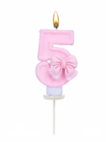 创意粉色蝴蝶结0-9数字蜡烛，生日蛋糕装饰蜡烛，派对蜡烛，氛围派对用品，浪漫派对用品，适用于情人节、单人派对、生日派对等。蛋糕装饰，烘焙装饰，创意数字生日蜡烛，主题派对，母亲节，情人节装饰，手工DIY礼物。1岁至100岁生日必备 - 粉色 - 查看 8
