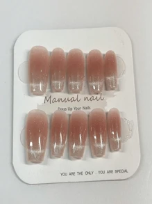 10pcs Aurora Ultra Thin False Nail Tips Without Traces Of Grinding And Folding, Special For Manicure Press On Nails Nail Supplies