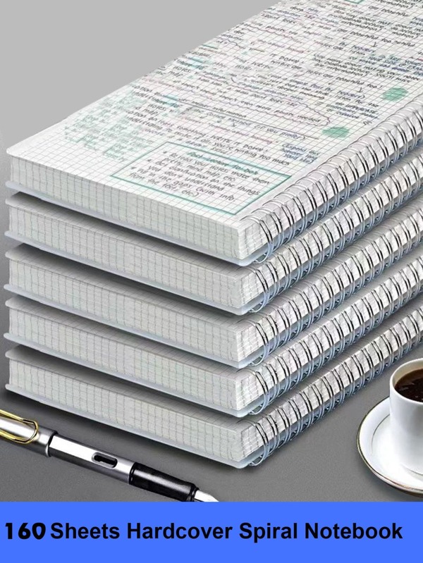 B5/A4 Grid-Ruled Spiral Notebook With Elastic Closure & Side-Flip Design | Multi-Scenario Use For Students, Professionals & Creatives​