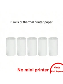 CcRetro Mini Portable Printer Inkless Sticker Printer With 10 Rolls Paper Mini Wireless Bluetooth Thermal Printer Compatible With IOS Android For Diary Notes Photos Print Pod Gifts For Girls And Boys - Package - 5 Rolls Of Thermal Printing Paper - View 2