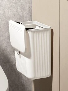 1 PIEZA Papelera colgante blanca para la cocina, papelera de basura montada en la puerta del gabinete, papelera de pared ahorradora de espacio, adecuada para cocina y baño, papelera de cocina, accesorios de cocina, papelera de dormitorio, papeleras de baño, organizador.