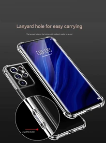 1pc Transparent Four-Corner Anti-Drop Case, Compatible With Samsung Series, Samsung Phone Transparent Four-Corner Anti-Drop Case, Phone Case, Protective Cover, Phone Shell, Phone Sleeve, Anti-Drop Phone Case, Transparent Phone Case, Minimalist Phone Case, Solid Color Phone Case, Transparent Phone Case, TPU Phone Case Anti-Drop (Military-Grade Anti-Drop)