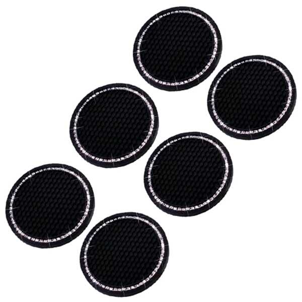 2pcs Car Cup Holders, 2.75 Inch Sparkly Anti-Slip Rhinestone Drink Coasters, Suitable For Car, Home, Office, Kitchen, Bar