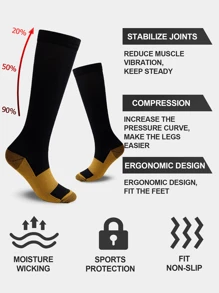 5 Pairs Compression Socks For Women & Men, Athletic Support For Running Hiking Cycling, Breathable Comfort All-Day Wear, Durable Reinforced Design