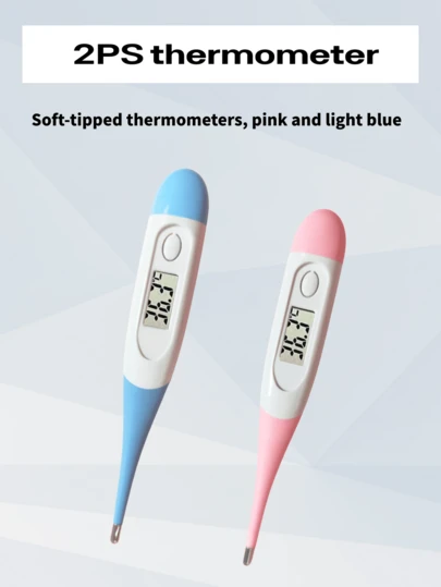 2pcs Digital Oral Thermometer For Adults, 10 Seconds Fast Reading, Accurate Temperature Measurement In Celsius/Fahrenheit, Caring For The Whole Family, Great Gift, Household Essential, Health Necessity