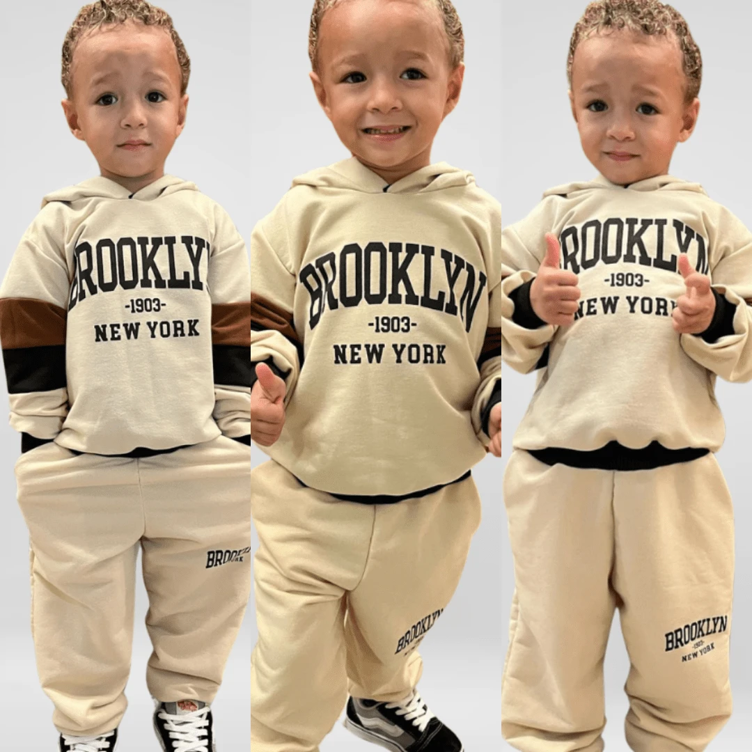 Conjunto de Inverno Moda Infantil Masculina – 2 Peças com Moletom, Blusa e Calça | Look Confortável Juvenil 02 AO 14 Anos.