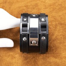 1pc Minimalist Vintage European & American Style Handmade Genuine Leather Braided Bracelet, Adjustable Size Suitable For Men, Women, Teens For Daily Wear, Halloween