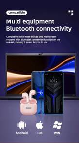 Lenovo سماعات أذن لاسلكية بتقنية بلوتوث 5.1 TWS LP40 Pro، سماعات رياضية مائية مقاومة للضوضاء، توفر بطارية قوية، بتغليف ودليل مستخدم باللغة الصينية