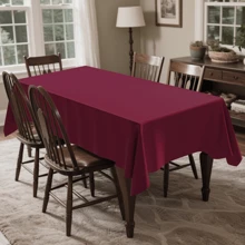 1Pc/4pcs Solid Color Tablecloth, Plastic Tablecloth 54 * 108inch Multi-Color Optional Peva Material, Rectangular Tablecloth, Suitable For Birthday, Wedding, Banquet, Party Desktop Decorations