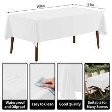 1Pc/4pcs Solid Color Tablecloth, Plastic Tablecloth 54 * 108inch Multi-Color Optional Peva Material, Rectangular Tablecloth, Suitable For Birthday, Wedding, Banquet, Party Desktop Decorations