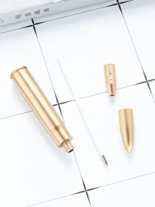 10 pezzi Penna a sfera personalizzata con imitazione di pallottola, penna a inchiostro blu a base d'acqua per studenti, morbida al tatto, scrittura scorrevole, senza sbavature, asciugatura rapida, per giornali, scuola e forniture per ufficio, per studenti, per il ritorno a scuola