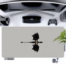 Dragon Flight Desk Pad Dark Cool Design Large Mouse Pad 35.4x15.7 Inch Desk Accessories Rubber Base Mousepad Stitched Edge Non-Slip Keyboard Pad For Office Home Computer As Gifts For Men Women Friends Back To School Gaming Mouse Pad