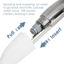 Mop Set With Spray Function 360° Flexible Head 3 Microfiber Pads Wet And Dry Use For Bathroom Kitchen Office - White - View 8