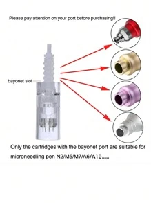 20/10/5/1 Stück Original Mikronadelkartuschen für elektrischen Mikronadelroller, Einweg-Ersatzteile für Mikronadelroller, Ersatzkartuschen für Derma Pen Nadeln (Bajonettschlitz)