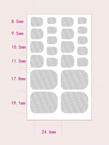 1 Foglio di 22 adesivi per unghie dei piedi in gel senza cottura, decorazioni adesive per unghie, stickers per unghie e decalcomanie per piedi, strisce di smalto fai-da-te, glitter beige, pendenza a raggiera, autoadesive, impermeabili e di lunga durata, decorazioni 3D per unghie, multifunzionali, adatte per donne e ragazze, facili da usare per appuntamenti, feste ed eventi