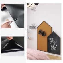 自粘可移除黑板壁纸，5支彩色粉笔，耐用材质，干湿两用，壁纸留言板，绘图板，记录灵感，适用于办公室、会议室、学校、书房、家庭 - 彩色 - 查看 6