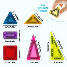 26/42pcs Mini Magnetic Tile Toys With Metal Box, Portable Magnetic Building Blocks, Convenient For Play & Storage, Suitable For Festival & Birthday Gifts - Multicolor - View 10