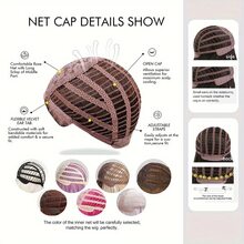 Synthetic Hair Body Wave Wig Full Machine Wigs For Women Loose Deep Wave Hair Wig Cosplay No Lace Full Machine - Tự nhiên & Đen - Xem 6