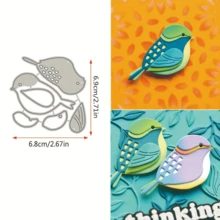 1pc Metal Cutting Die Bird Habitat DIY Scrapbook Paper Craft Knife Die Blade Punching Template Mold - Silver - View 12