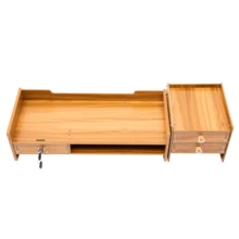 Wooden Desk Organizer With Drawers Office Supplies Computer Desktop Tabletop - 1 - View 8