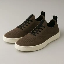 Men's Casual Knit Mesh Sports Sock Style Sneakers Comfortable Elastic With Orthopedic Insole - 針織棕色 - 查看 1