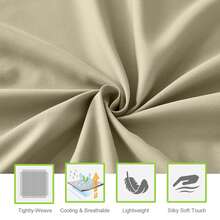 Plain-Colored Microfiber Bedding Set (3/4-Piece), Available In Sizes 90*200 Cm Single Bed, 120*200 Cm Double Bed And 180*200 Cm King-Size Bed, Suitable For Families, Students And Travelers, Ideal For Use In Bedrooms, Hotels, Student Residences And Other Diverse Areas, Meets Different Comfort Requirements For Restful Sleep. - 淺咖 - 查看 8