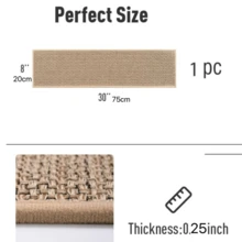 1/7/15pcs Non-Slip Stair Treads, Rubber Backed Stair Rugs For Steps, Wooden Stairs - Noise Reduction, Linen Material, Suitable For Elderly, Children And Pets, Machine Washable