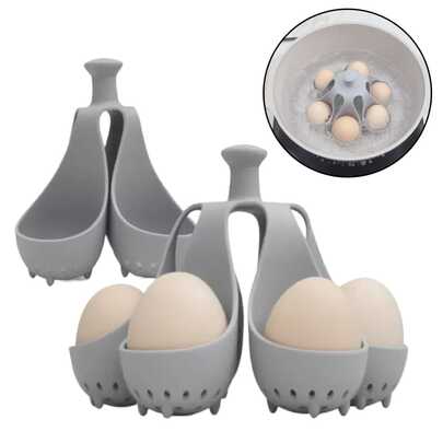 1pc High-Temperature Resistant Water-Boiling Silicone Egg Cooker, A Household Kitchen Tool, Egg Tray, Family Food, Multi-Person Breakfast Egg Steamer