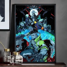 Tranh treo tường (1/3 tấm), có khung tùy chọn, tranh phong cách Anime Cyberpunk, tranh in trên vải canvas, tranh nghệ thuật, tranh vẽ trên tường, tranh không khung, tranh có khung. - Nhiều màu - Xem 16