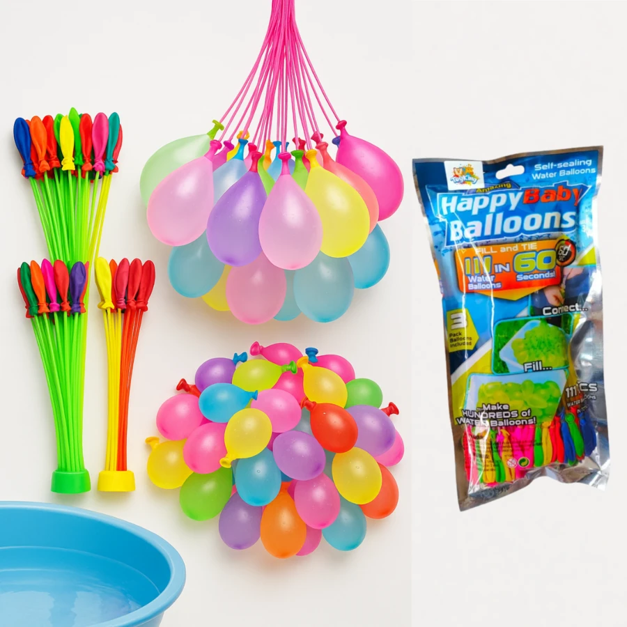 Kit 2 Packs 222 Automatic Colored Water Balloons - Fills All Together In 60 Seconds Self Sealing - 彩色 - 查看 1