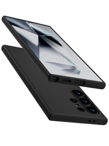 1pc Black Shock-Proof Protective Case Compatible With Samsung Series, Samsung Phone Black Shockproof Case, Phone Case, Phone Protective Cover, Phone Shell, Phone Sleeve, Shock-Resistant Phone Case, Black Phone Case, Minimalist Phone Case, Solid Color Phone Case, Black Phone Case, TPU Shock-Proof Phone Case (Military-Grade Drop Protection)