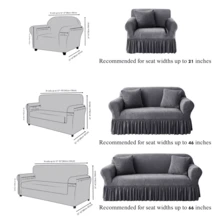 Oferta exclusiva para el Día de las Madres: Sillón con almohadones revestidos en gris de moda. Con diseño de volante de falda, combina comodidad y estética - Gris - Ver 3