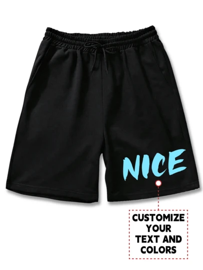 Pantalones cortos deportivos de verano personalizados para hombres, ingrese su texto/bendición/logotipo/cita divertida, pantalones cortos deportivos de verano personalizados para hombres, regalo para vacaciones, regalo de aniversario, regalo de San Valentín/cumpleaños/fiesta de aniversario/festival de música personalizado, regalo para él, fiesta, camisa personalizada de la cultura de la empresa/reunión familiar personalizada/equipo de caridad personalizado, pantalones cortos de verano para hombres