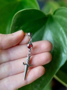 18K Gold Plated Stainless Steel Birthstone Pendant Earrings, Personalized Gift, Nature-Inspired Jewelry For Mother - Multicolor - View 7